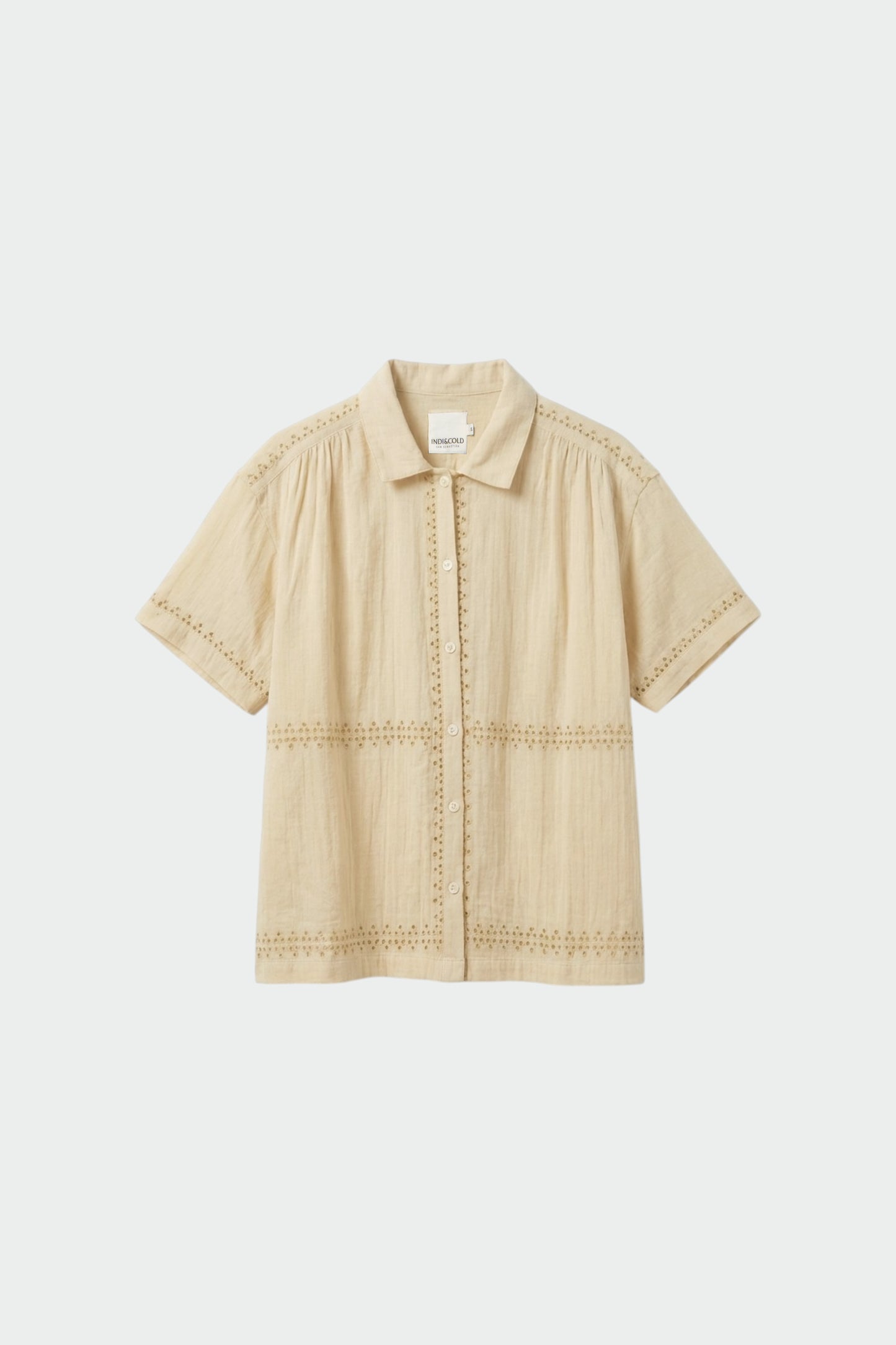 CAMISETA COMBINADA BORDADOS