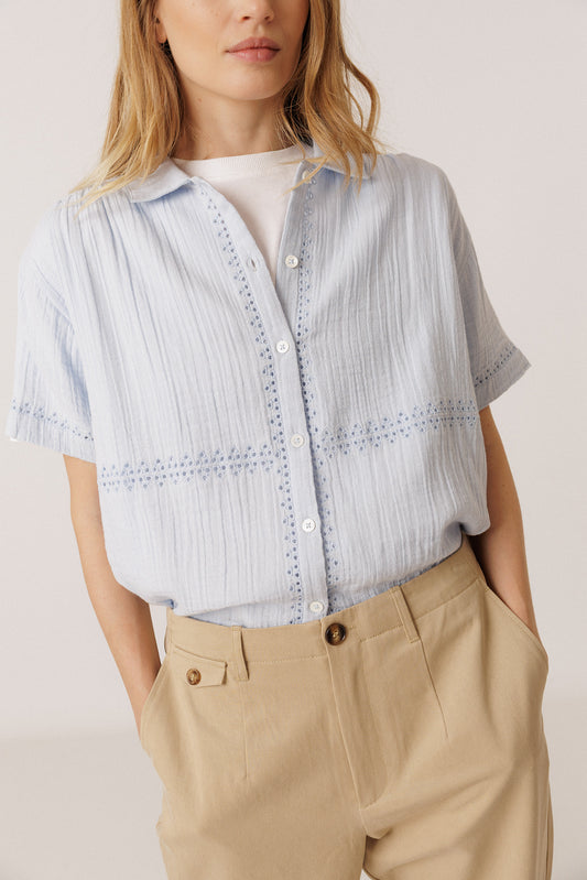 EMBROIDERED COMBINATION TEE 4