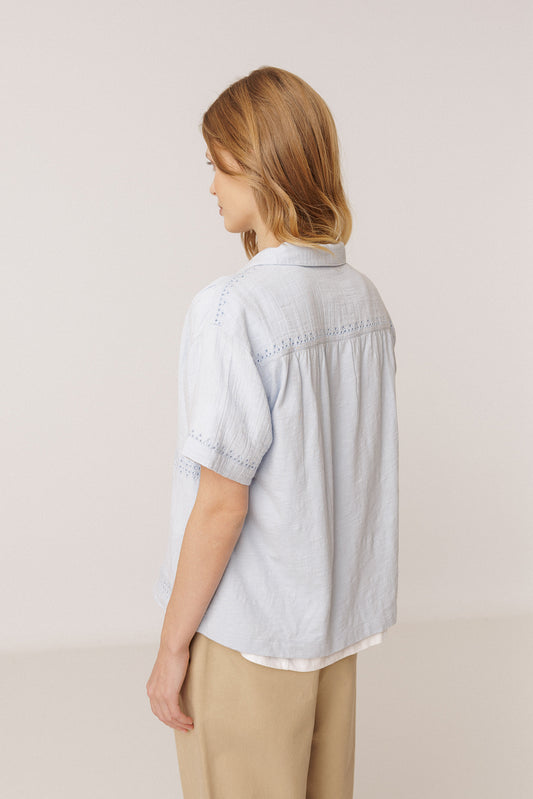 EMBROIDERED COMBINATION TEE 5