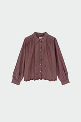 CAMISA RAYAS BAJO FESTONEADO
