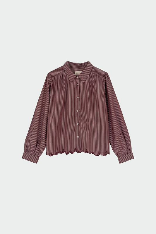 SCALLOPED HEM STRIPED SHIRT 4