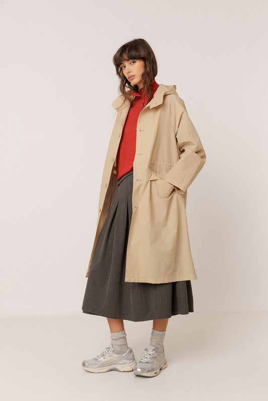 CASUAL TRENCH COAT IN TECHNICAL FABRIC 1