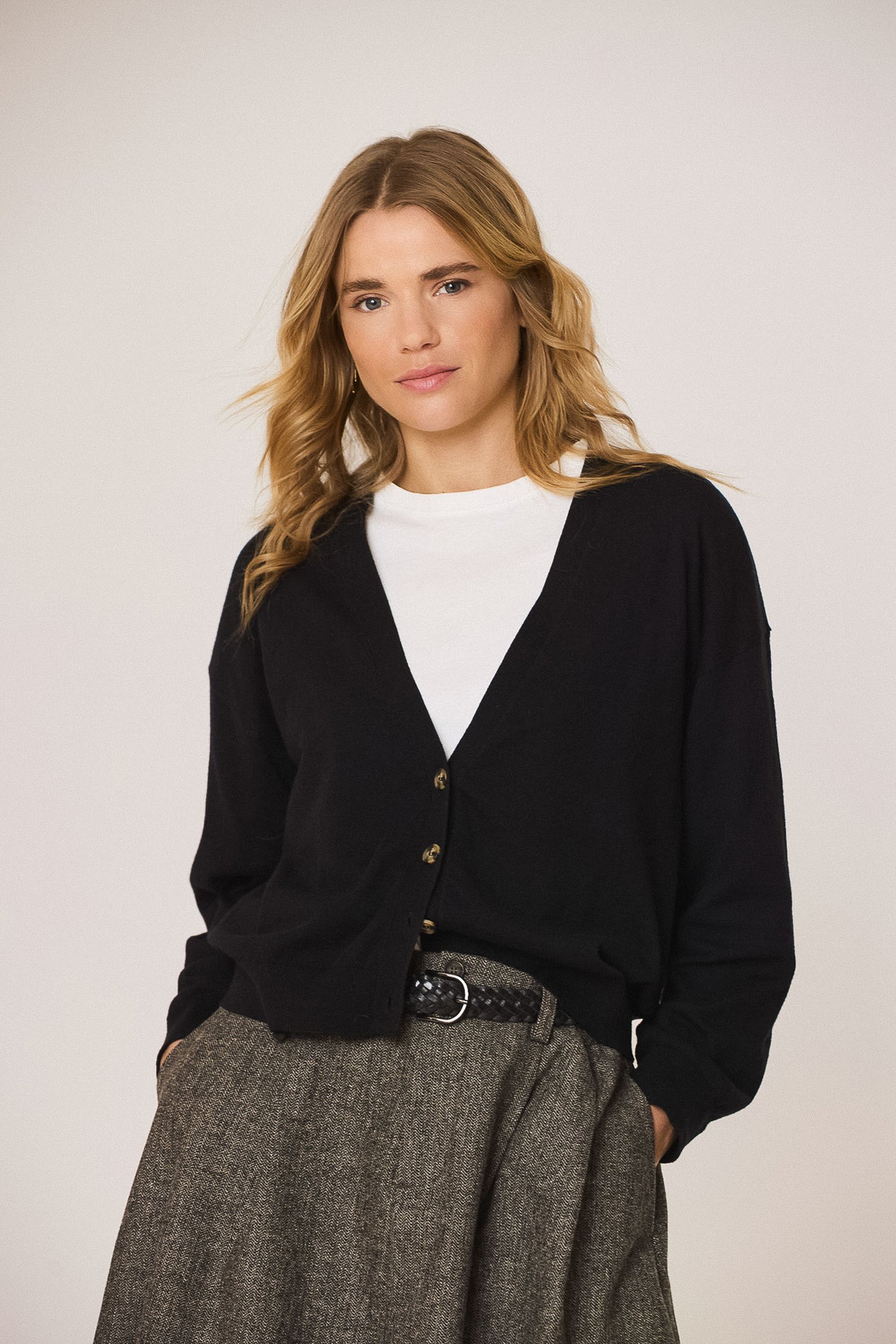 CHAQUETA BÁSICA CON CASHMERE