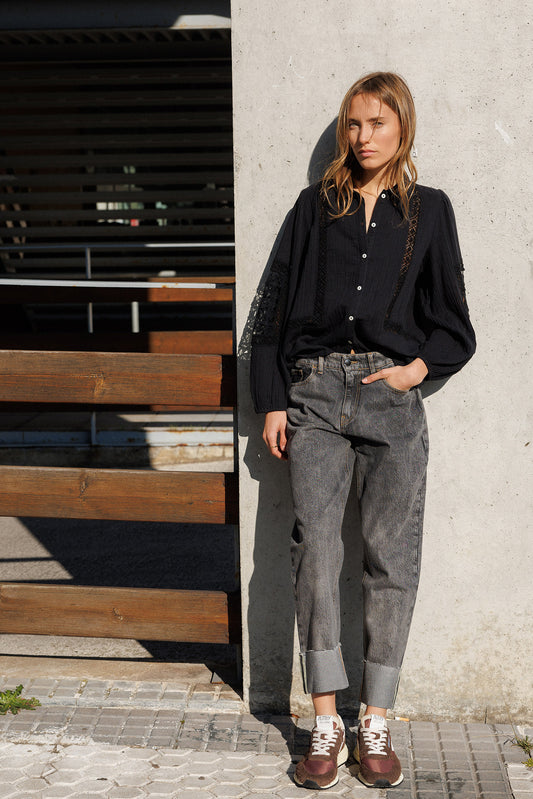 TURNED DENIM PANTS 1