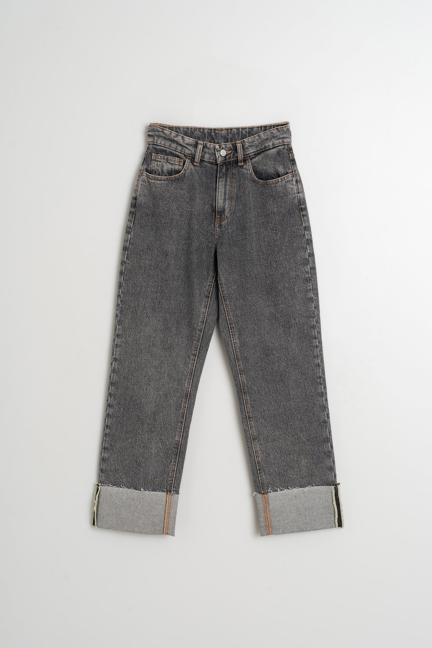 TURNED DENIM PANTS