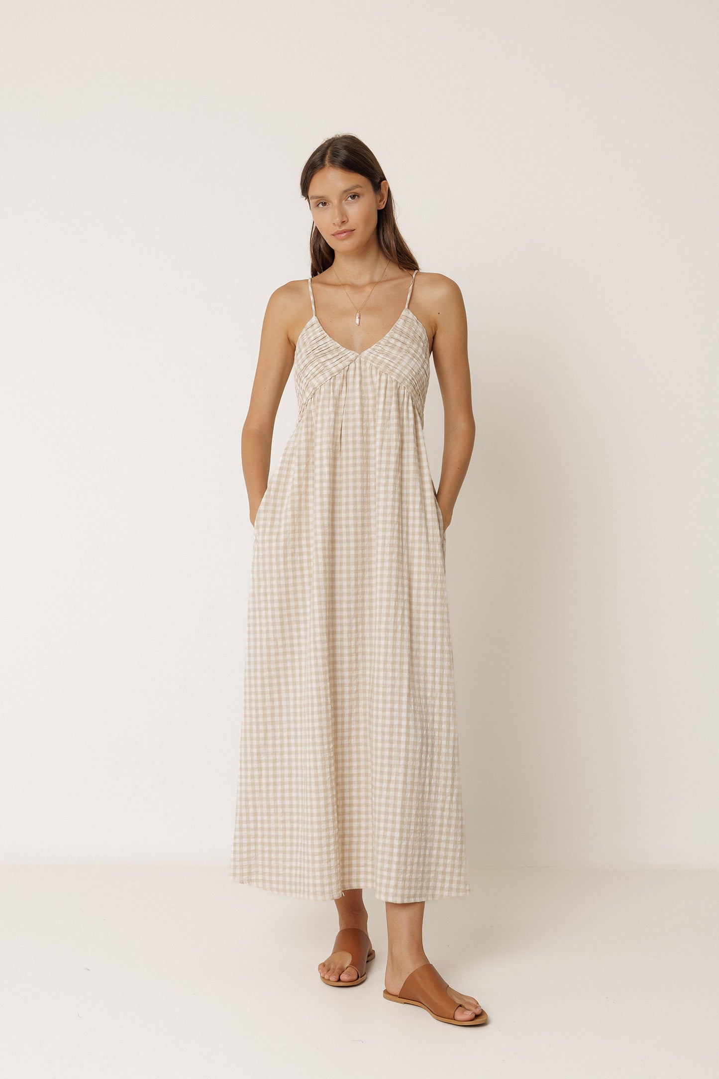 VESTIDO VICHY TIRANTE