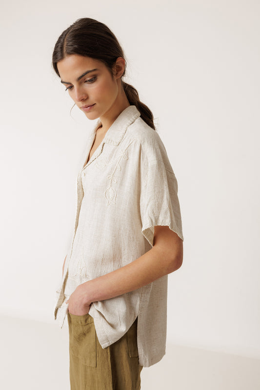 CHEMISE BRODERIES NATURE 2