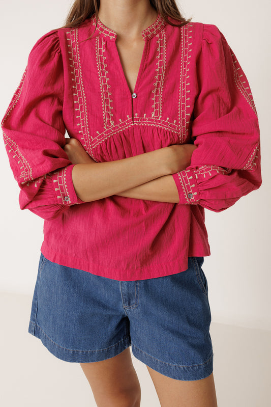 [CL] ETHNIC-EMBROIDERY BLOUSE 2