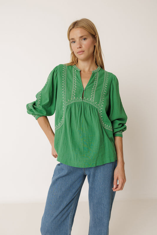 [CL] ETHNIC-EMBROIDERY BLOUSE 3