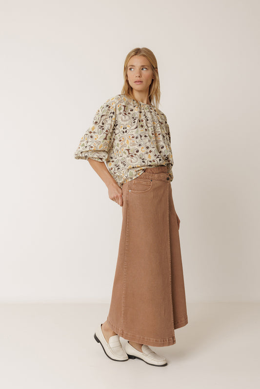 BLOUSE À IMPRIMÉ EN DOUBLE GAZE 2