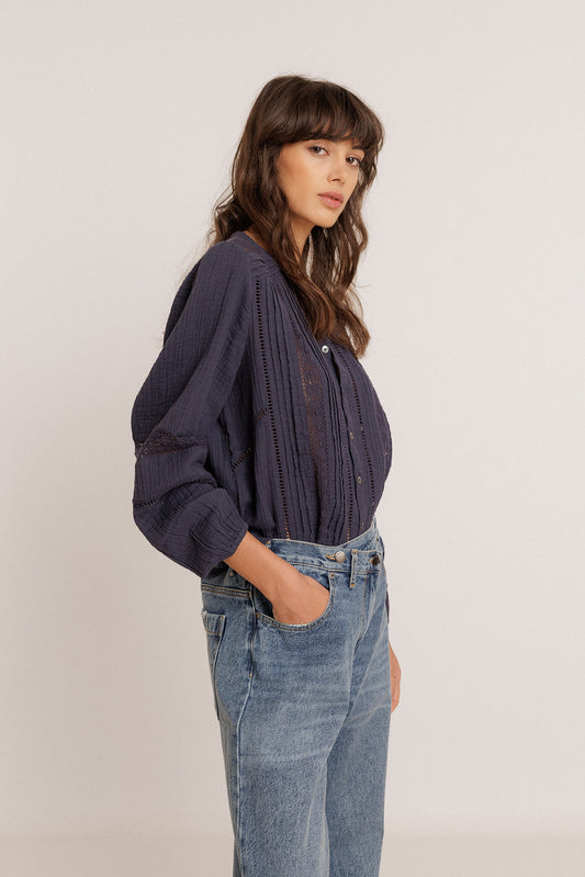 CAMISA ROMÁNTICA DOBLE GASA 5