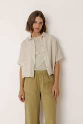 CAMISA CROP LINO