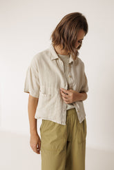 CAMISA CROP LINO