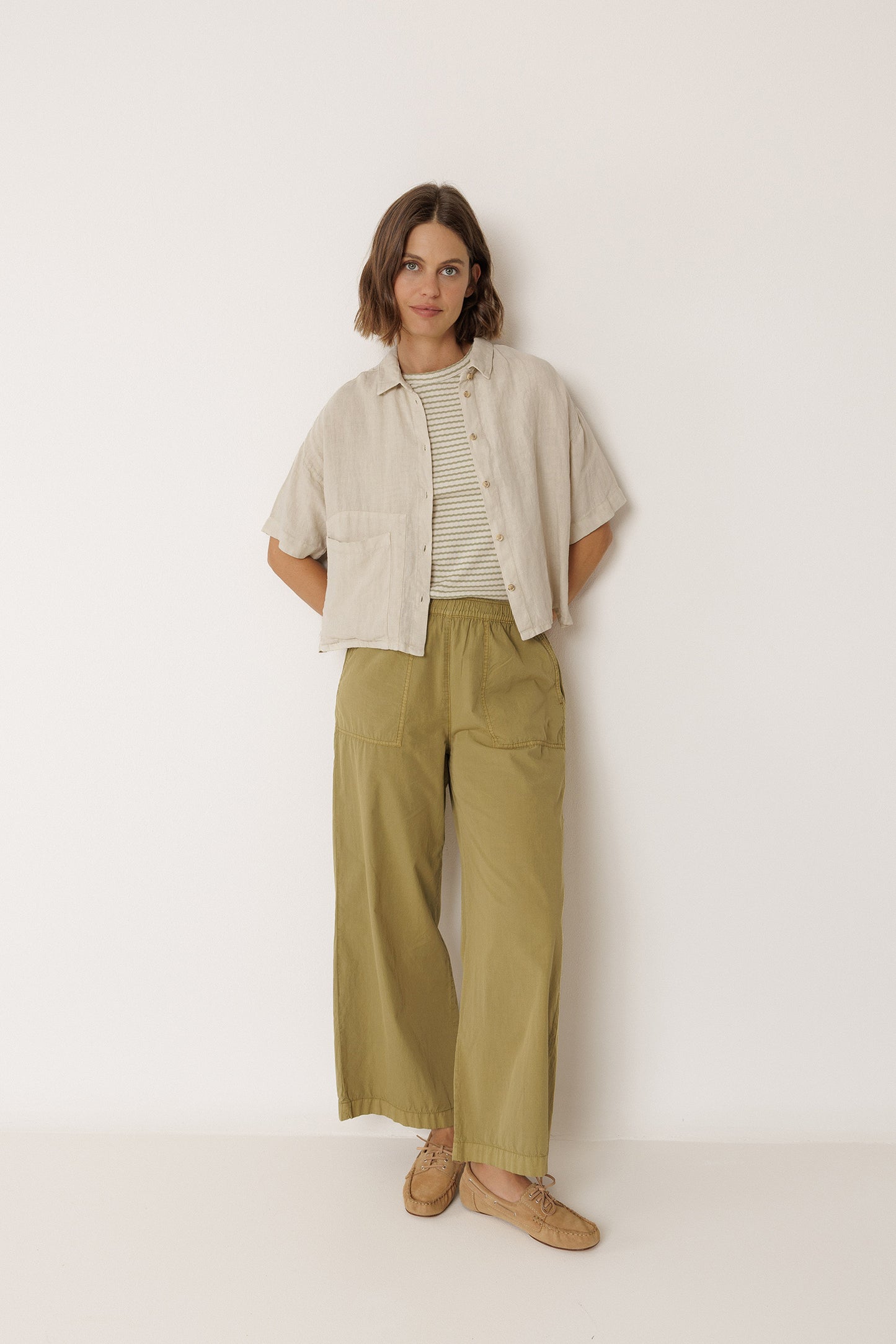 CAMISA CROP LINO
