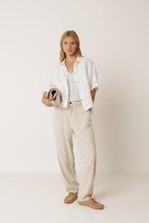 CAMISA CROP LINO