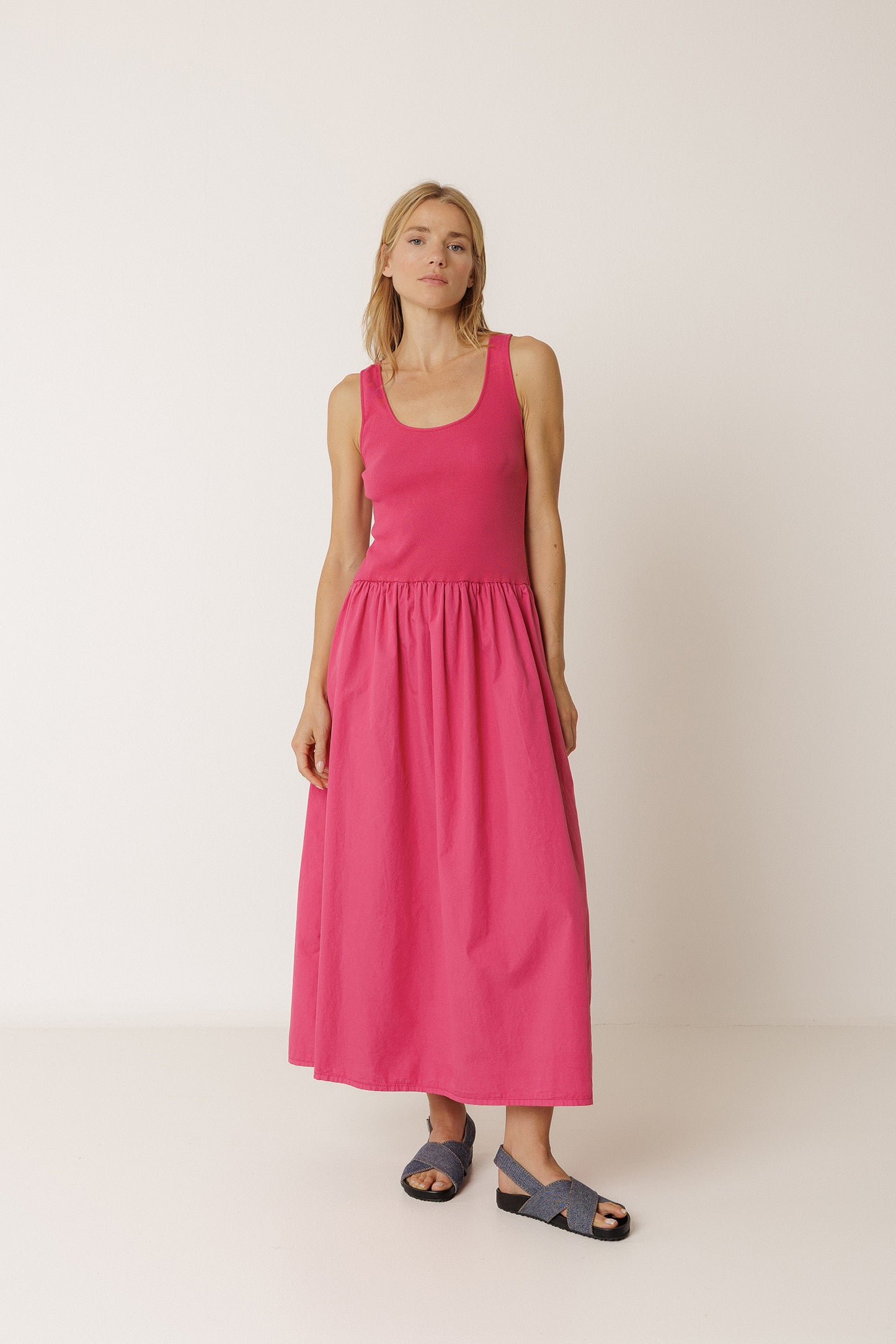 VESTIDO POPELÍN COMBINADO