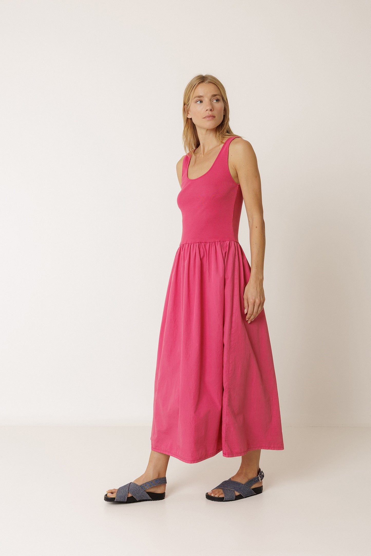 VESTIDO POPELÍN COMBINADO