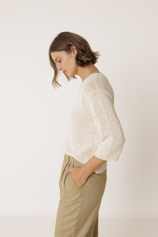 ORGANIC COTTON BOUCLÉ SWEATER 3