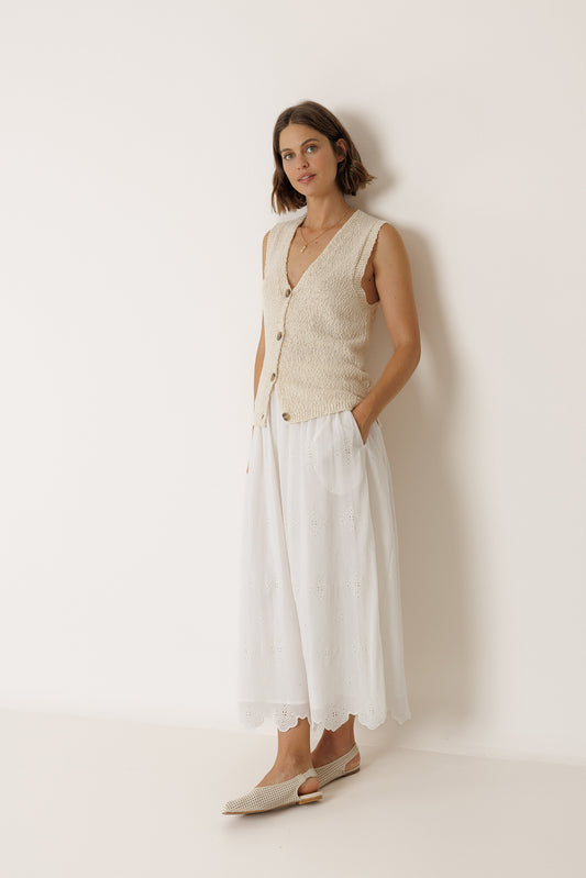 ORGANIC COTTON BOUCLÉ VEST 1