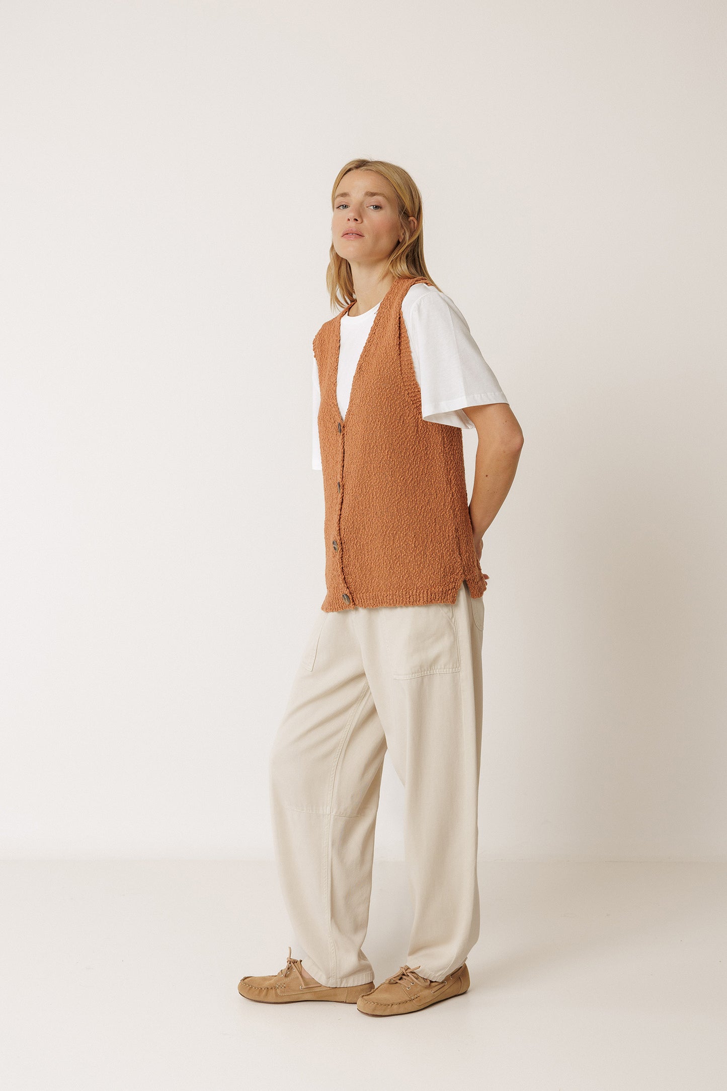 ORGANIC COTTON BOUCLÉ VEST