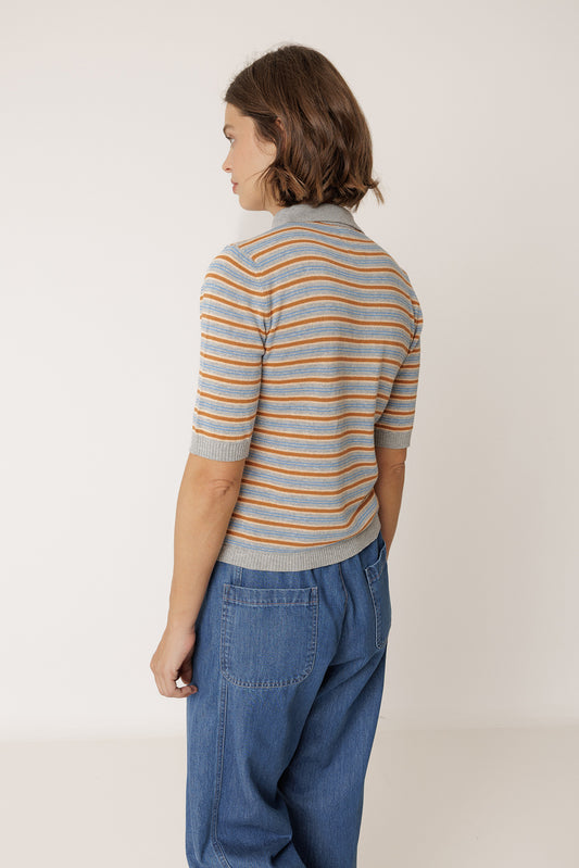 STRIPE KNIT POLO 3