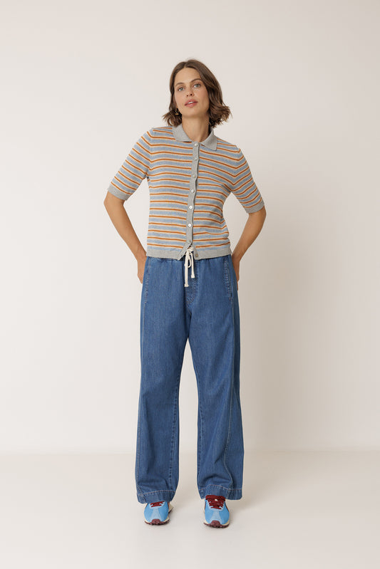 STRIPE KNIT POLO 4