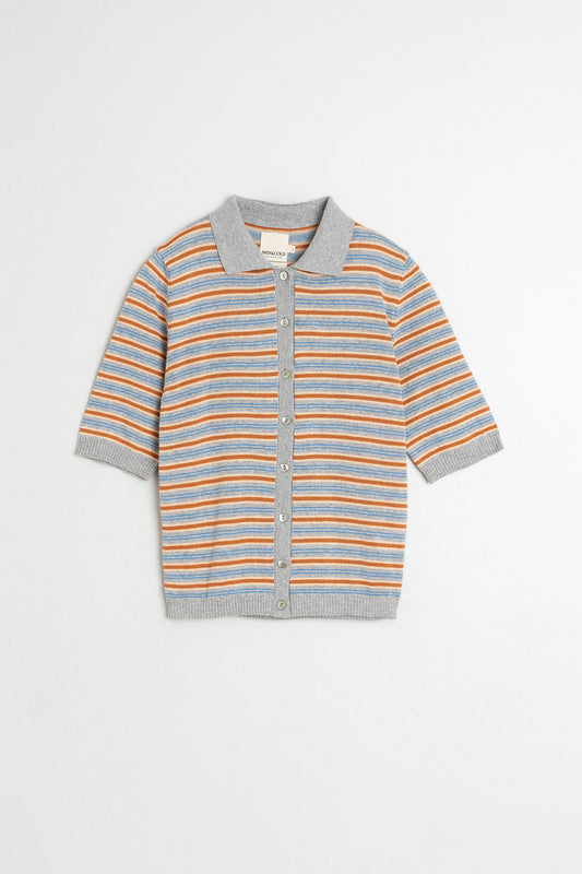 STRIPE KNIT POLO 5