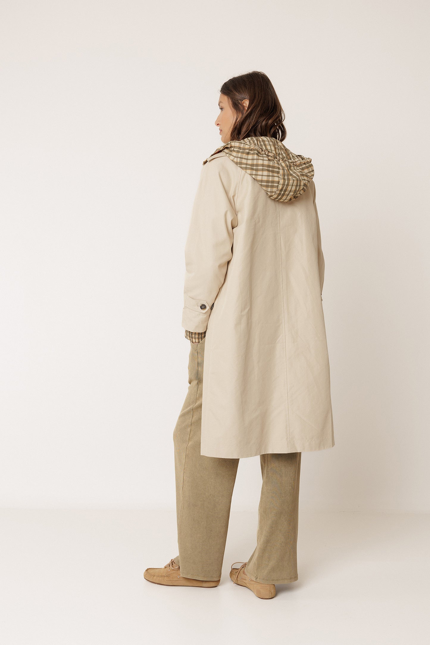 TRENCH REVERSIBLE À CARREAUX