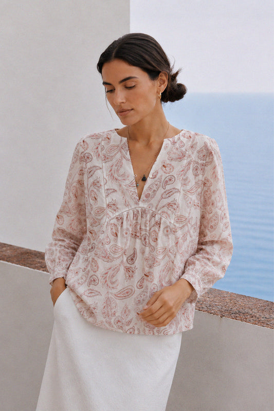 [CL] HEMSTITCH-DETAILS BLOUSE 2