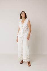 PANTALON BAJO BORDADO