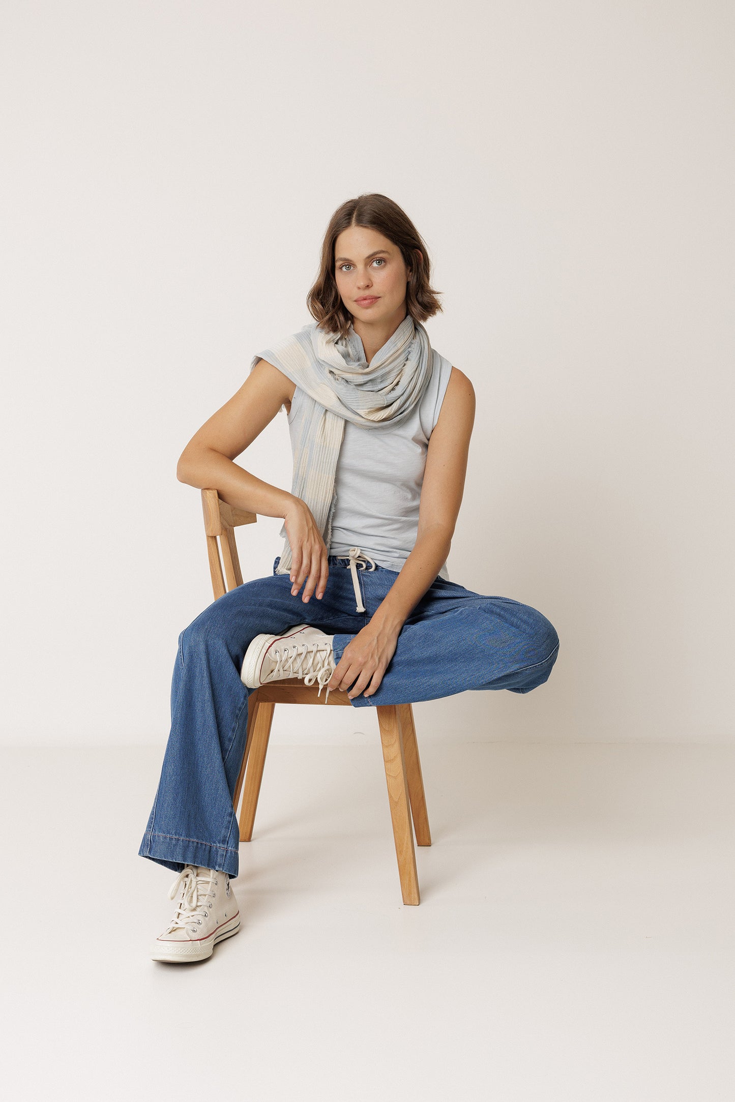 GINGHAM-CHECK HANDKERCHIEF