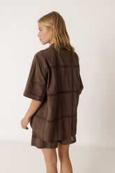 CAMISA POPELÍN CON PUNTILLAS