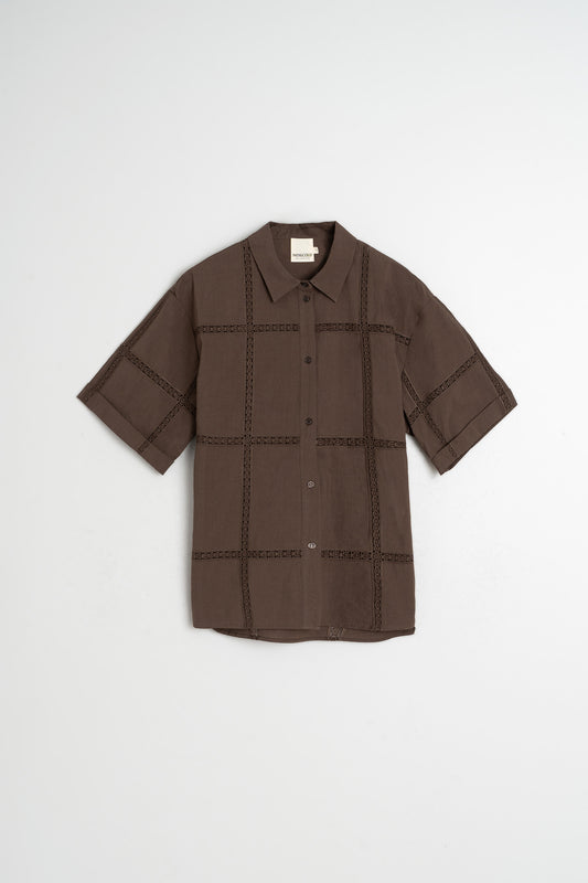 CHEMISE EN POPELINE ET DENTELLE 4