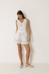 SHORT POPELÍN CON PUNTILLAS