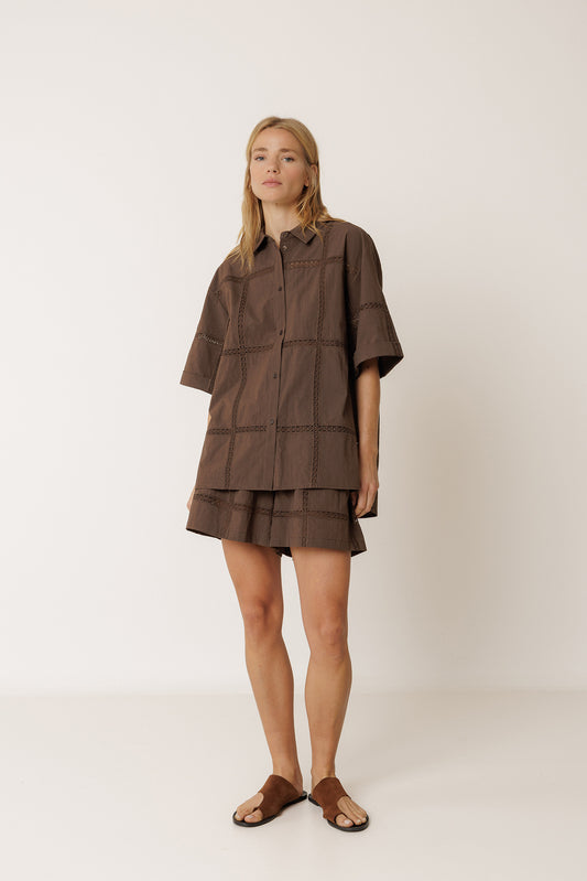 LACE POPLIN SHORT 2