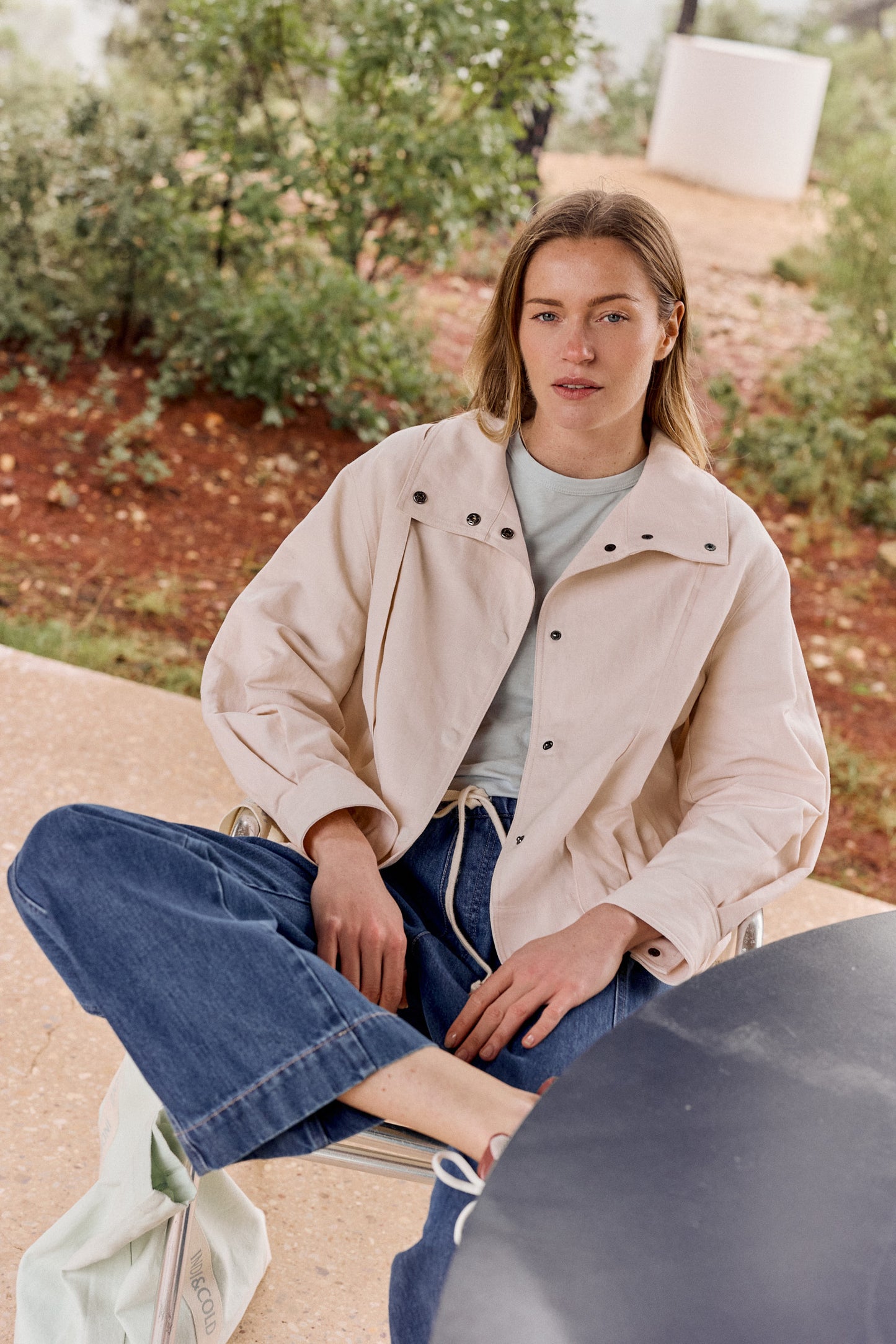 COTTON LINEN BOMBER