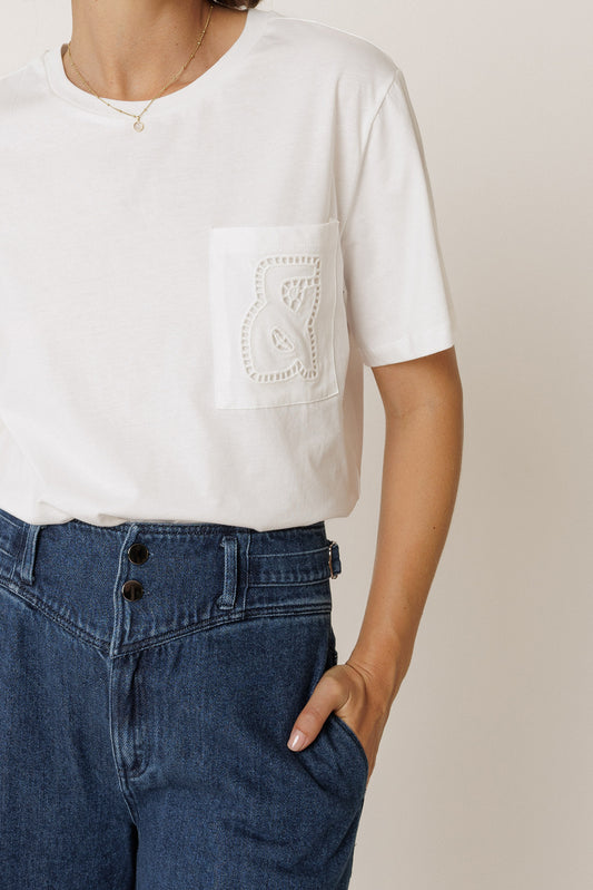 T-SHIRT À POCHE AVEC LOGO 2