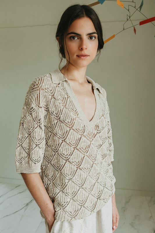 OPEN-KNIT POLO 1