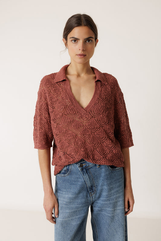 OPEN-KNIT POLO 1