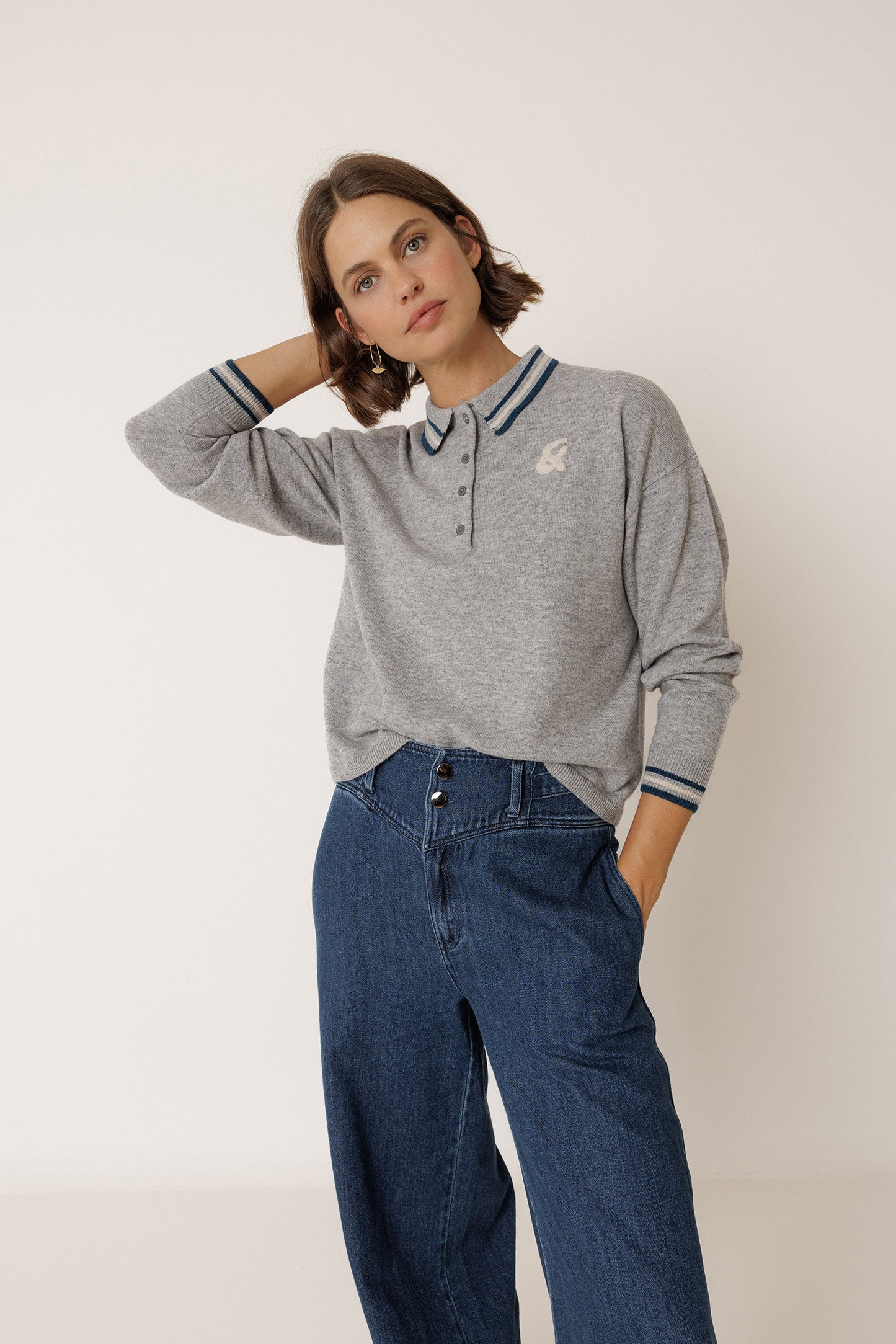 POLO-COLLAR SWEATER