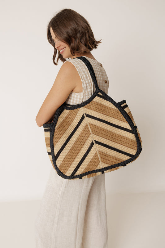 HERRINGBONE SHOPPER BAG 1