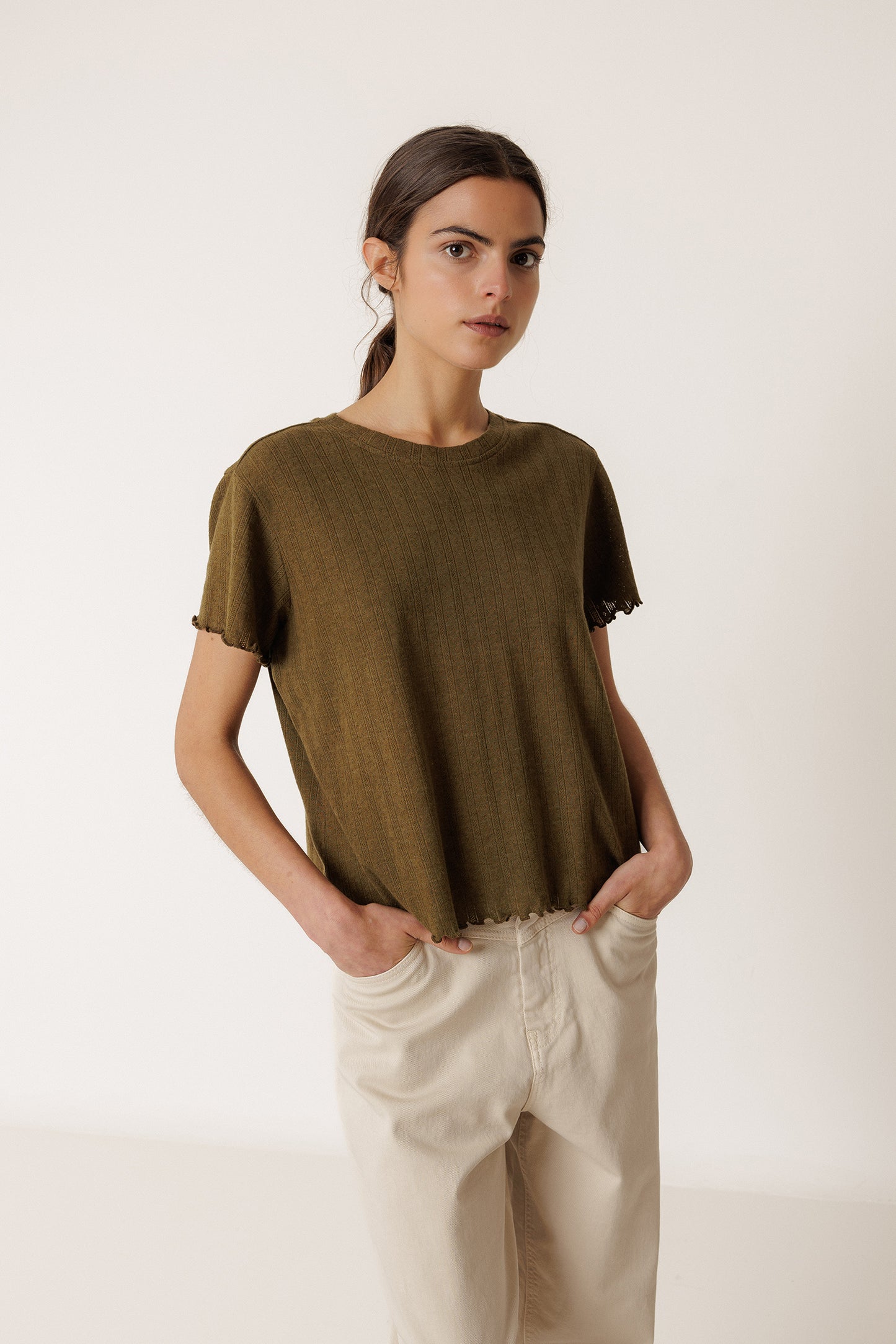 CAMISETA CROPPED RIB