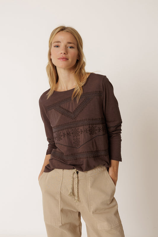 CAMISETA ROMÁNTICA COMBINADA 1